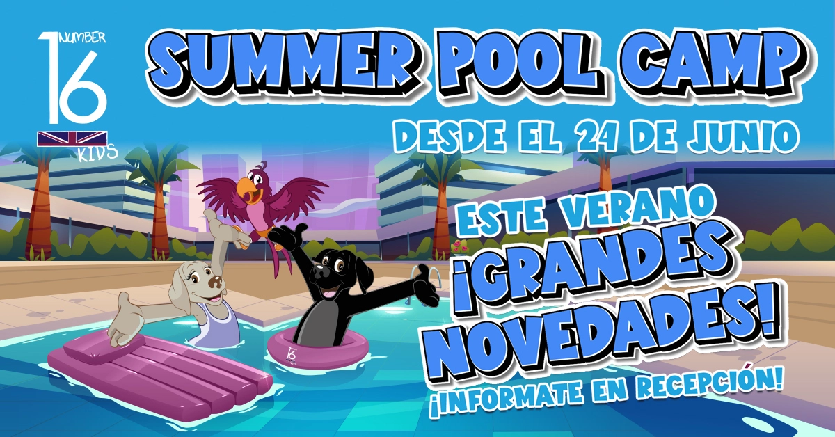 Campamento de verano en inglés con piscina en Zaragoza