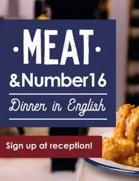 Meat and Number16, dinner in english
