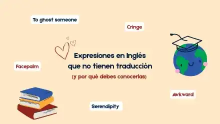 Texto con expresiones en inglés destacadas